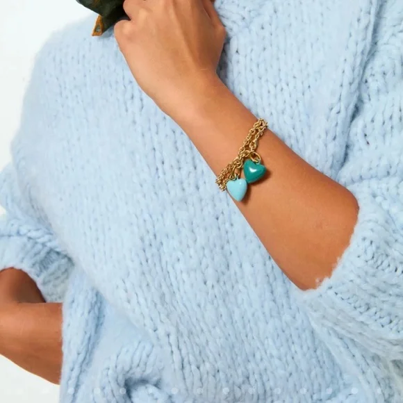 ROXANNE ASSOULIN The Mini Puffy Heart Charm Bracelet Green - Picture 4 of 10